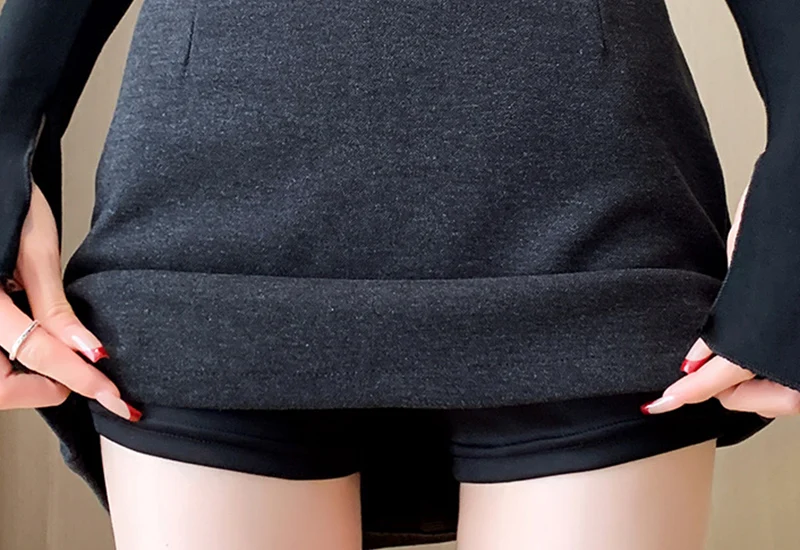 Autumn Winter Anti-Exposure Woolen Mini Skirt Women Korean College Style Short Skirts New Thicken Warm High Waist A-Line Skirt