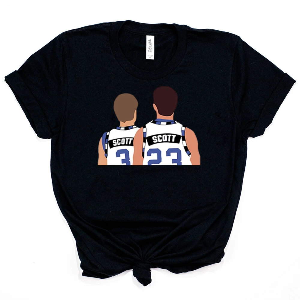 One Tree Hill Scott Brothers T-Shirt Lucas & Nathan Scott Shirt Oth Ravens Shirts Tric North Carolina Tees Tv Show Trendy Tops