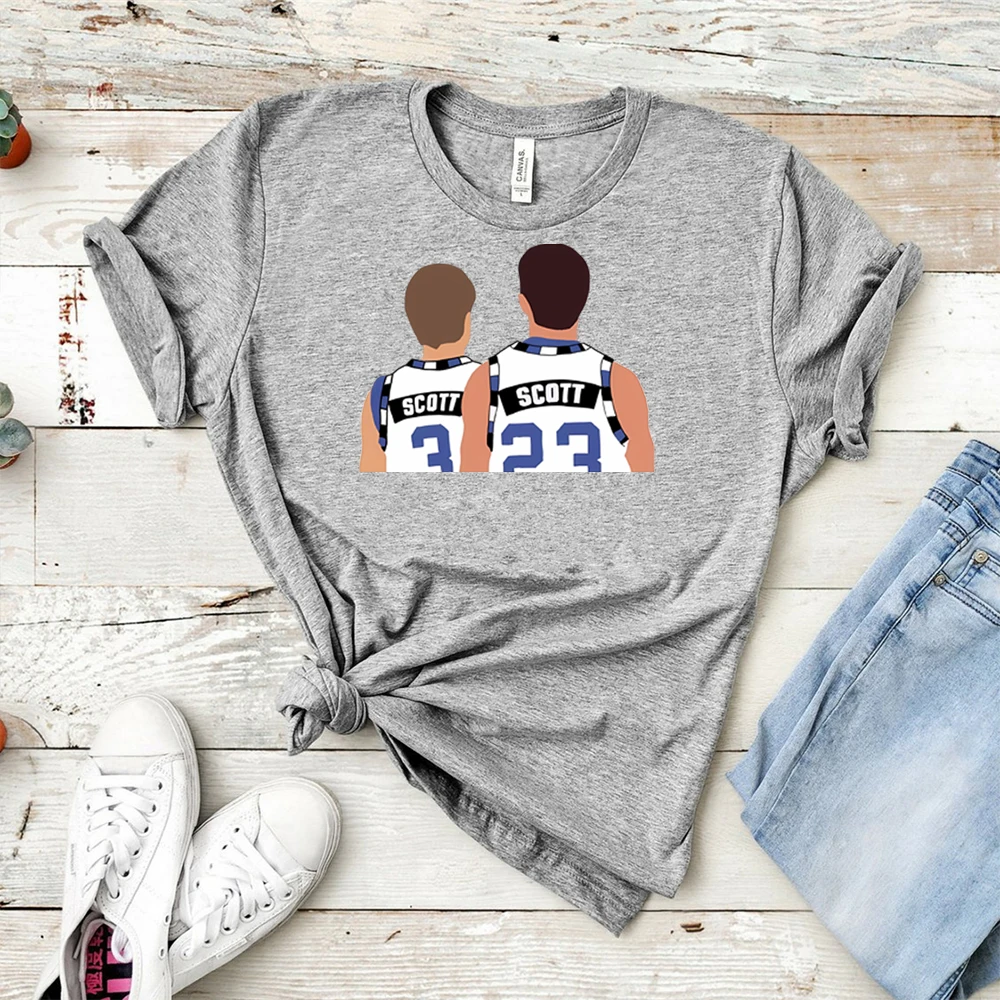 One Tree Hill Scott Brothers T-Shirt Lucas & Nathan Scott Shirt Oth Ravens Shirts Tric North Carolina Tees Tv Show Trendy Tops