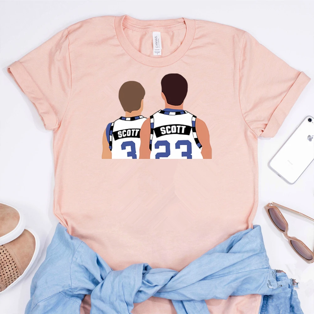 One Tree Hill Scott Brothers T-Shirt Lucas & Nathan Scott Shirt Oth Ravens Shirts Tric North Carolina Tees Tv Show Trendy Tops