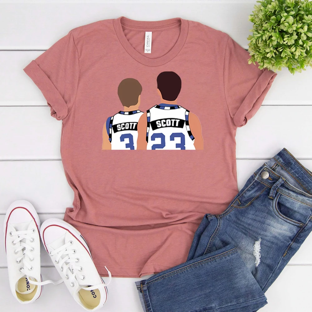 One Tree Hill Scott Brothers T-Shirt Lucas & Nathan Scott Shirt Oth Ravens Shirts Tric North Carolina Tees Tv Show Trendy Tops