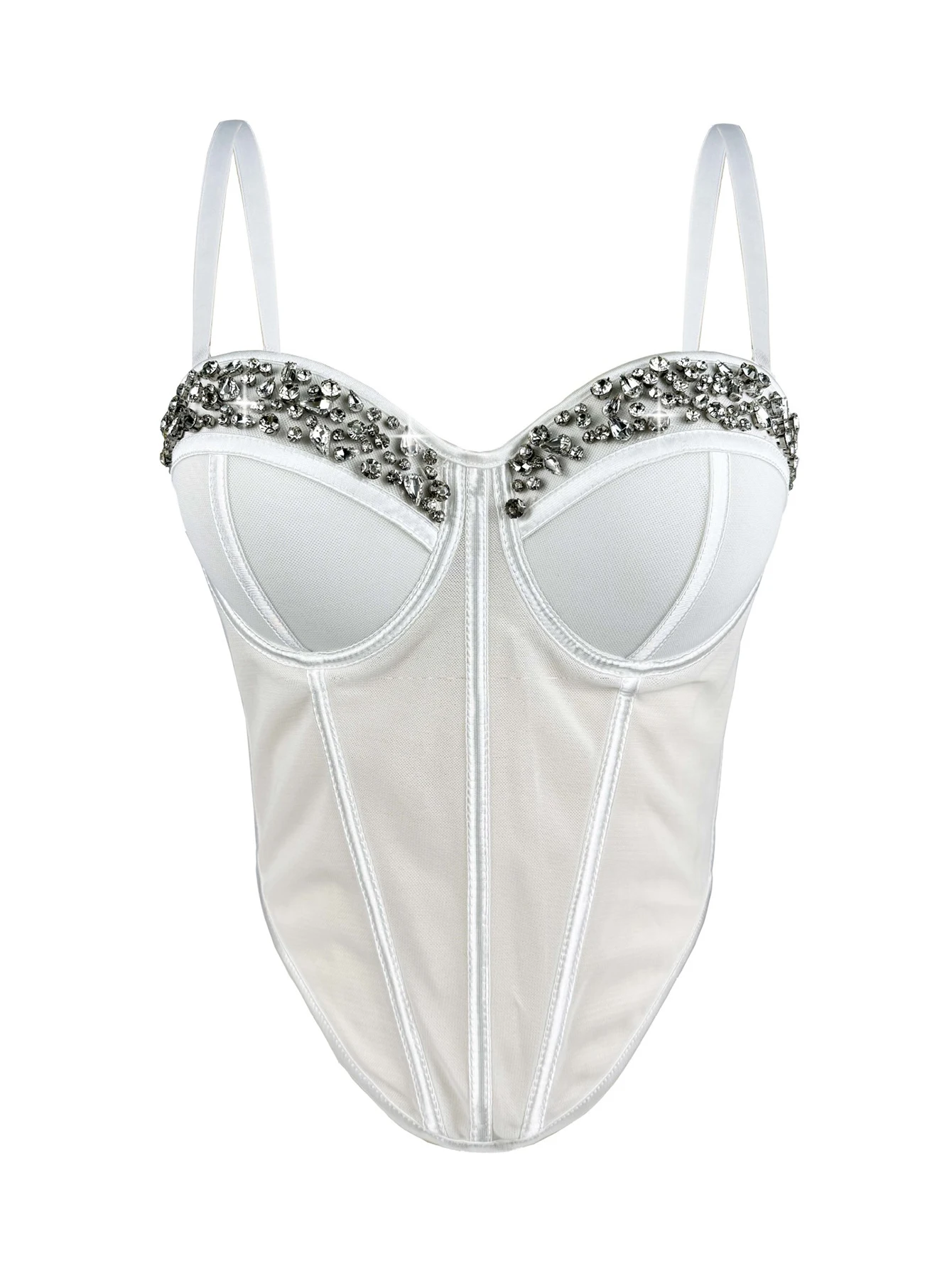 Sexy leopard print rhinestone corset crop top women summer club party tops woman street wear white mesh cropped halter tank top