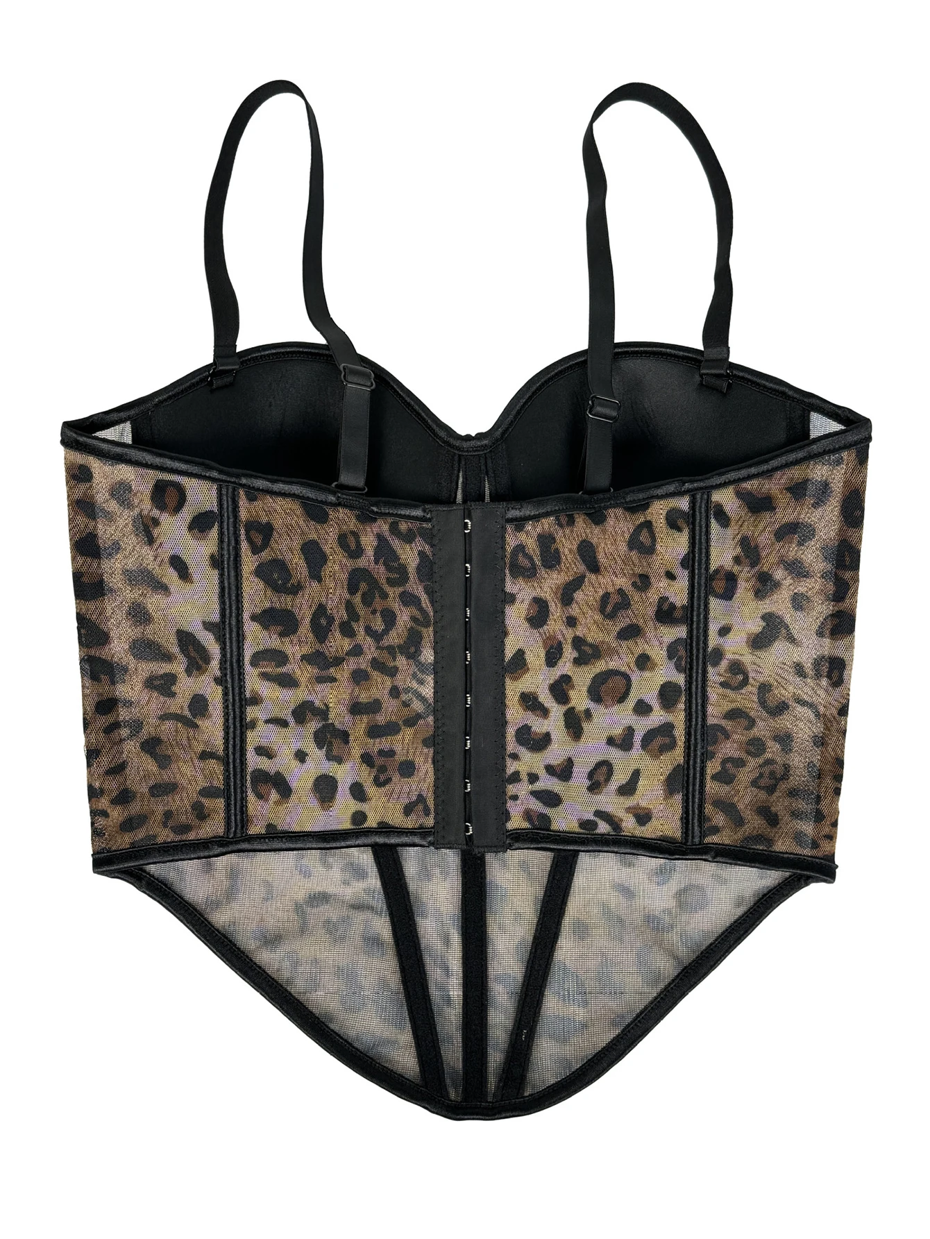 Sexy leopard print rhinestone corset crop top women summer club party tops woman street wear white mesh cropped halter tank top