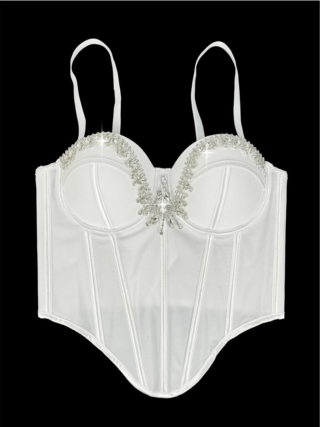 Sexy leopard print rhinestone corset crop top women summer club party tops woman street wear white mesh cropped halter tank top