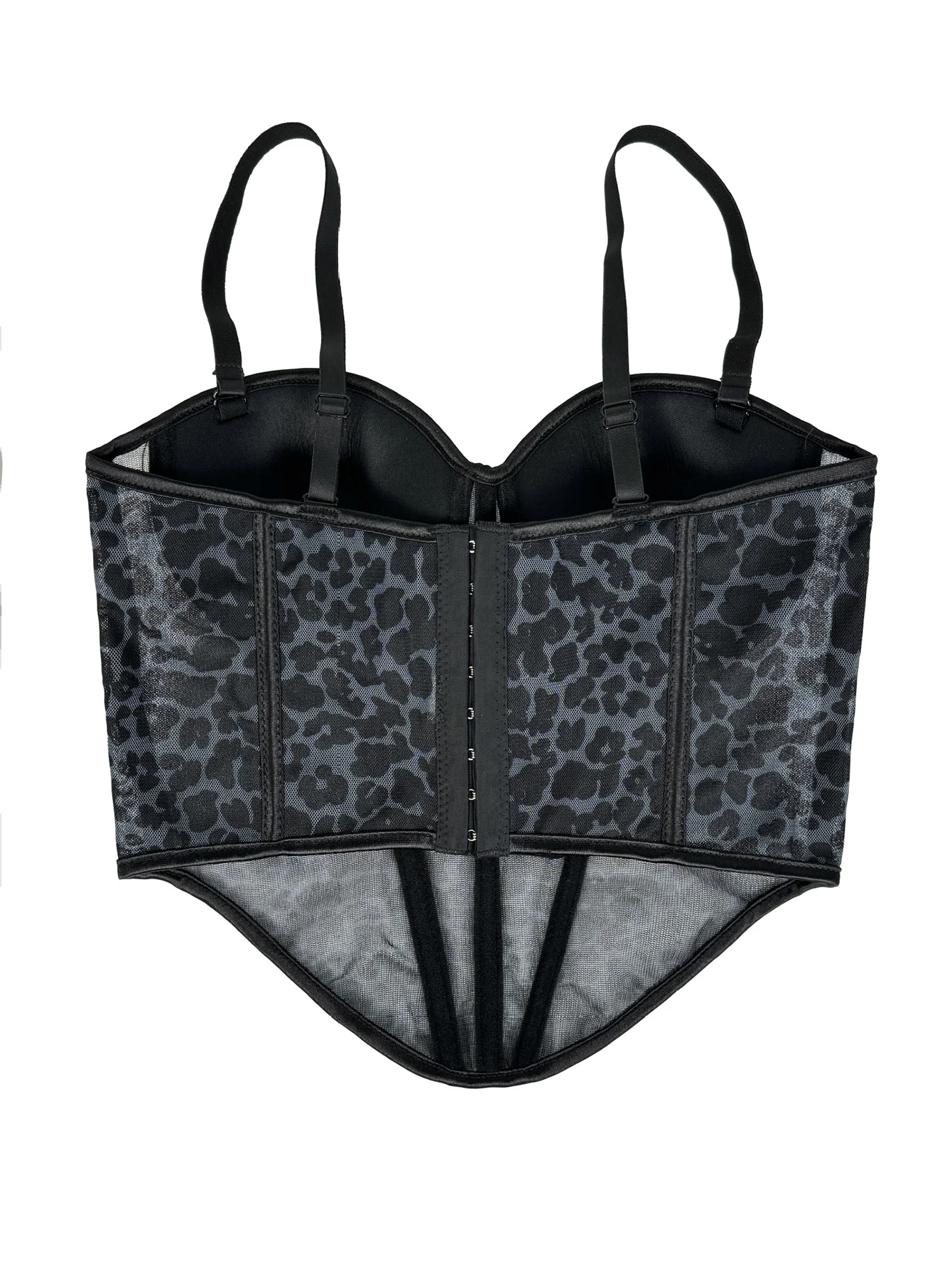 Sexy leopard print rhinestone corset crop top women summer club party tops woman street wear white mesh cropped halter tank top