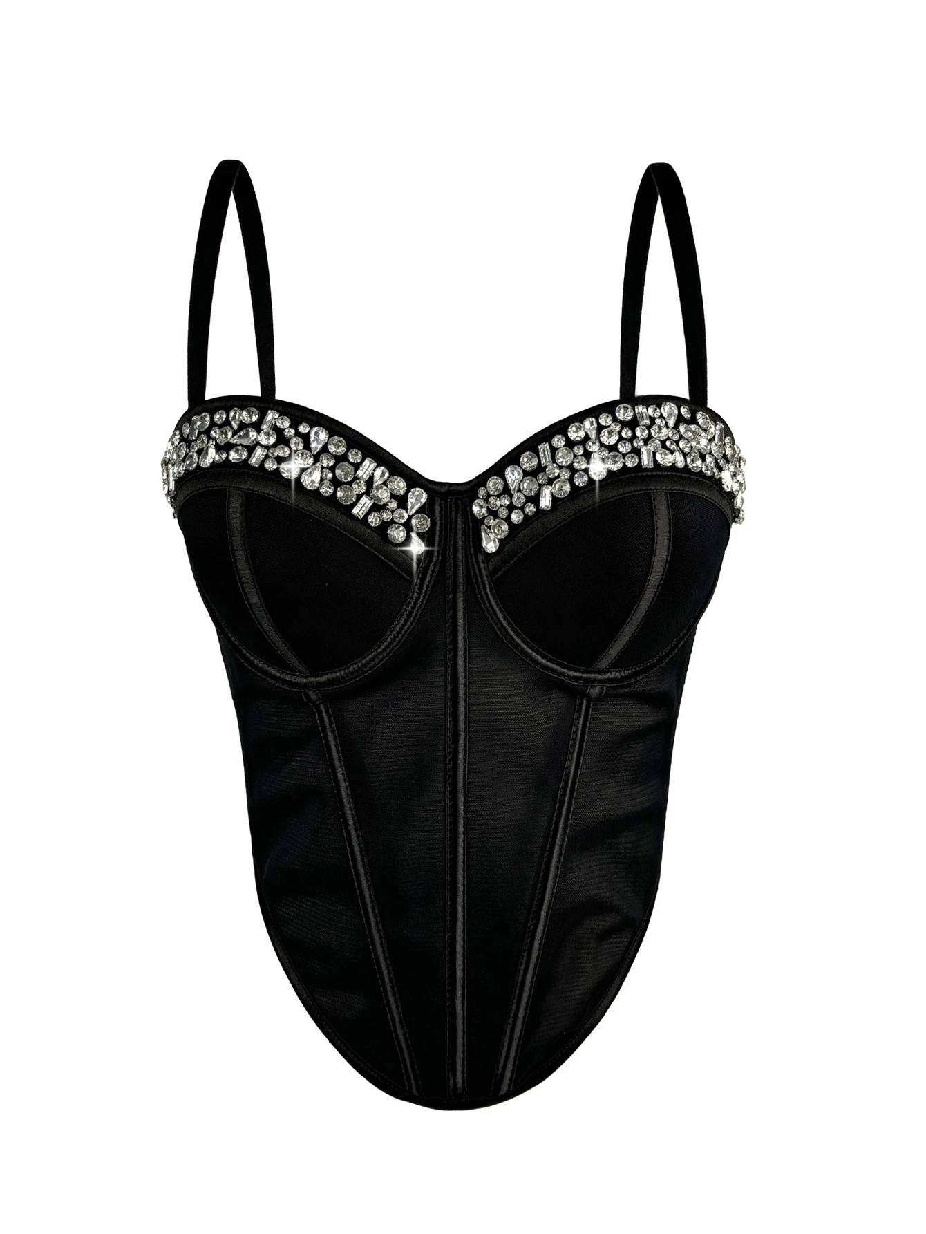 Sexy leopard print rhinestone corset crop top women summer club party tops woman street wear white mesh cropped halter tank top