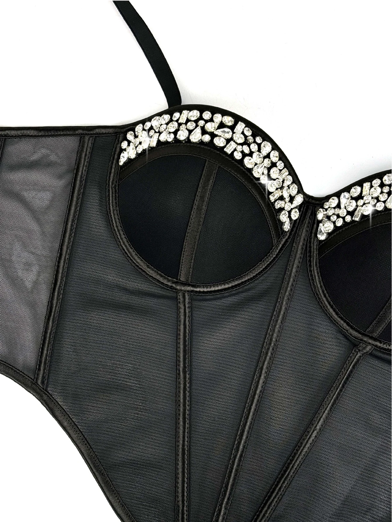 Sexy leopard print rhinestone corset crop top women summer club party tops woman street wear white mesh cropped halter tank top