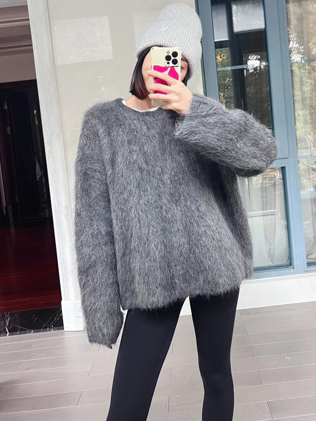 Oversize New Autumn Winter Soft Mohair Sweater Chic Fashion Women O Neck Thick Warm Mink Cashmere Knitted Loose Casual Pullovers