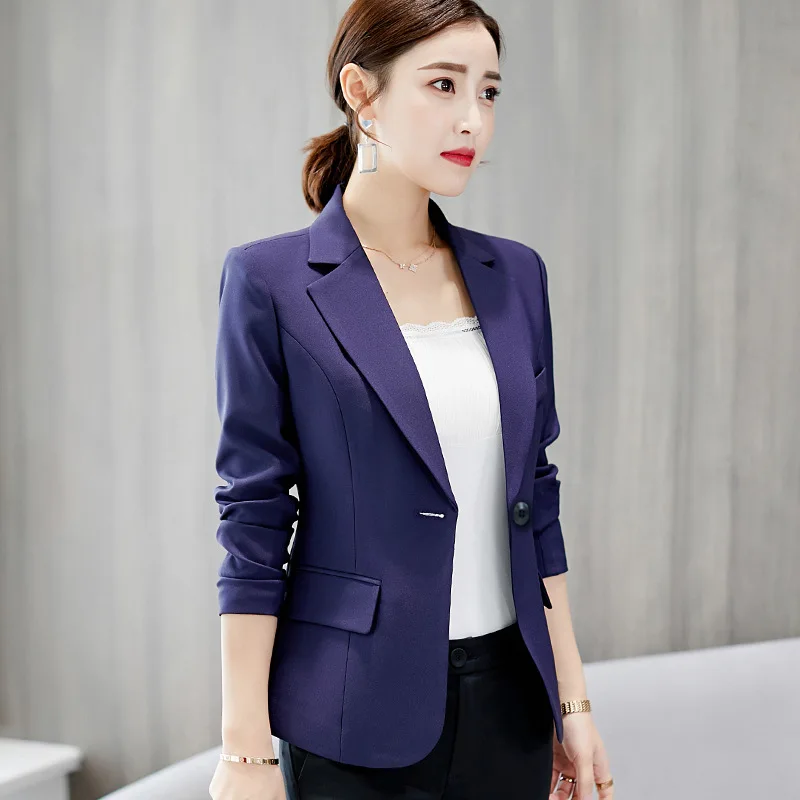 Women Blazer Formal Slim Blazers Lady Office Work Suit Pockets Jackets Coat Female Wine Notched Blazer Jackets Femme Blazers