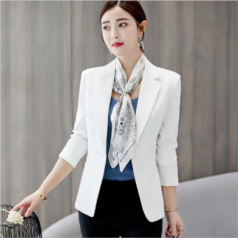 Women Blazer Formal Slim Blazers Lady Office Work Suit Pockets Jackets Coat Female Wine Notched Blazer Jackets Femme Blazers