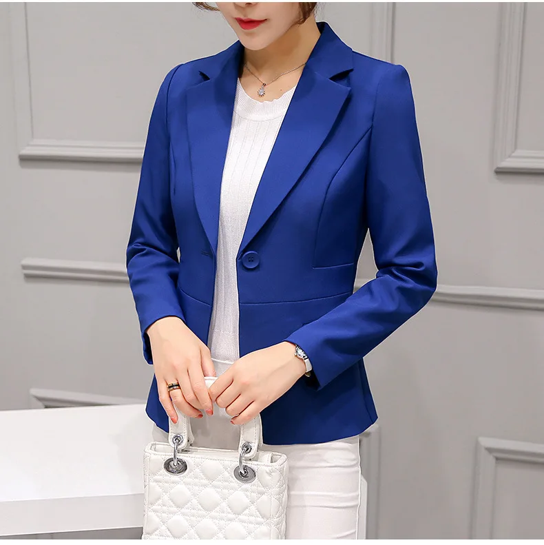 Women Blazer Formal Slim Blazers Lady Office Work Suit Pockets Jackets Coat Female Wine Notched Blazer Jackets Femme Blazers
