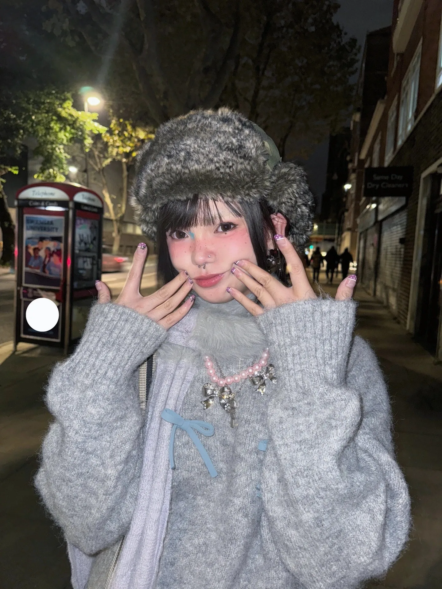 Karrram Japanese Y2k Bow-knot Sweater Korean Style Gray Cropped Pullover Vintage Harajuku Knit Jumper 2000s Aesthetics Knitwears