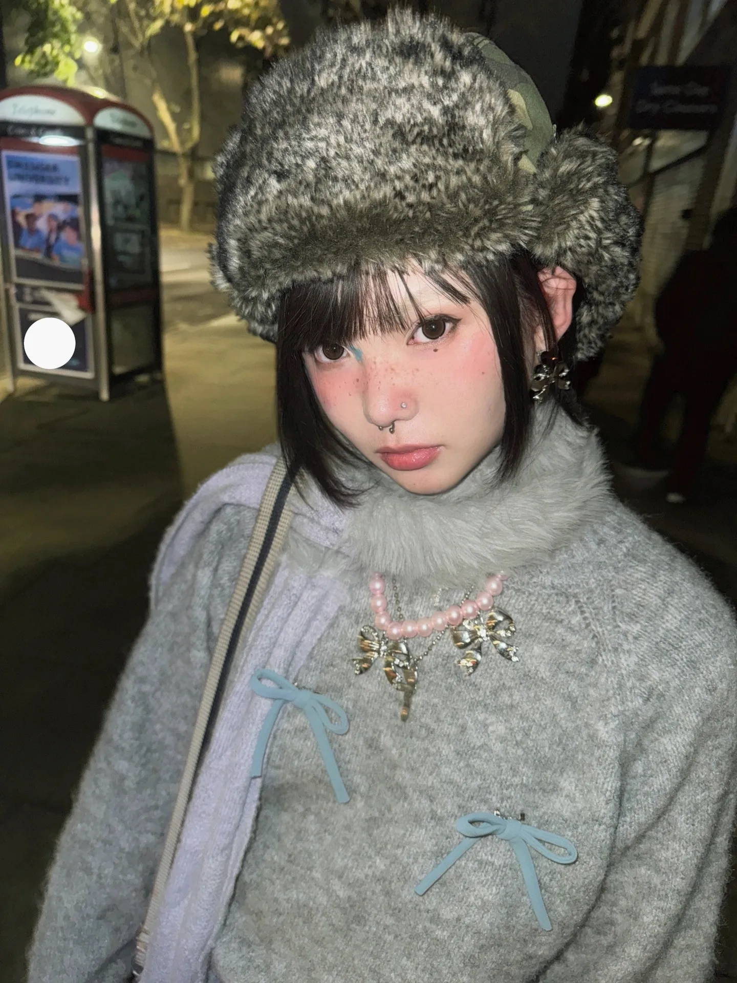 Karrram Japanese Y2k Bow-knot Sweater Korean Style Gray Cropped Pullover Vintage Harajuku Knit Jumper 2000s Aesthetics Knitwears