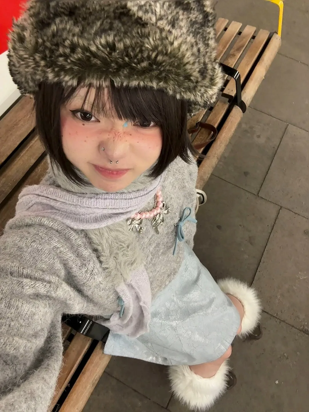 Karrram Japanese Y2k Bow-knot Sweater Korean Style Gray Cropped Pullover Vintage Harajuku Knit Jumper 2000s Aesthetics Knitwears