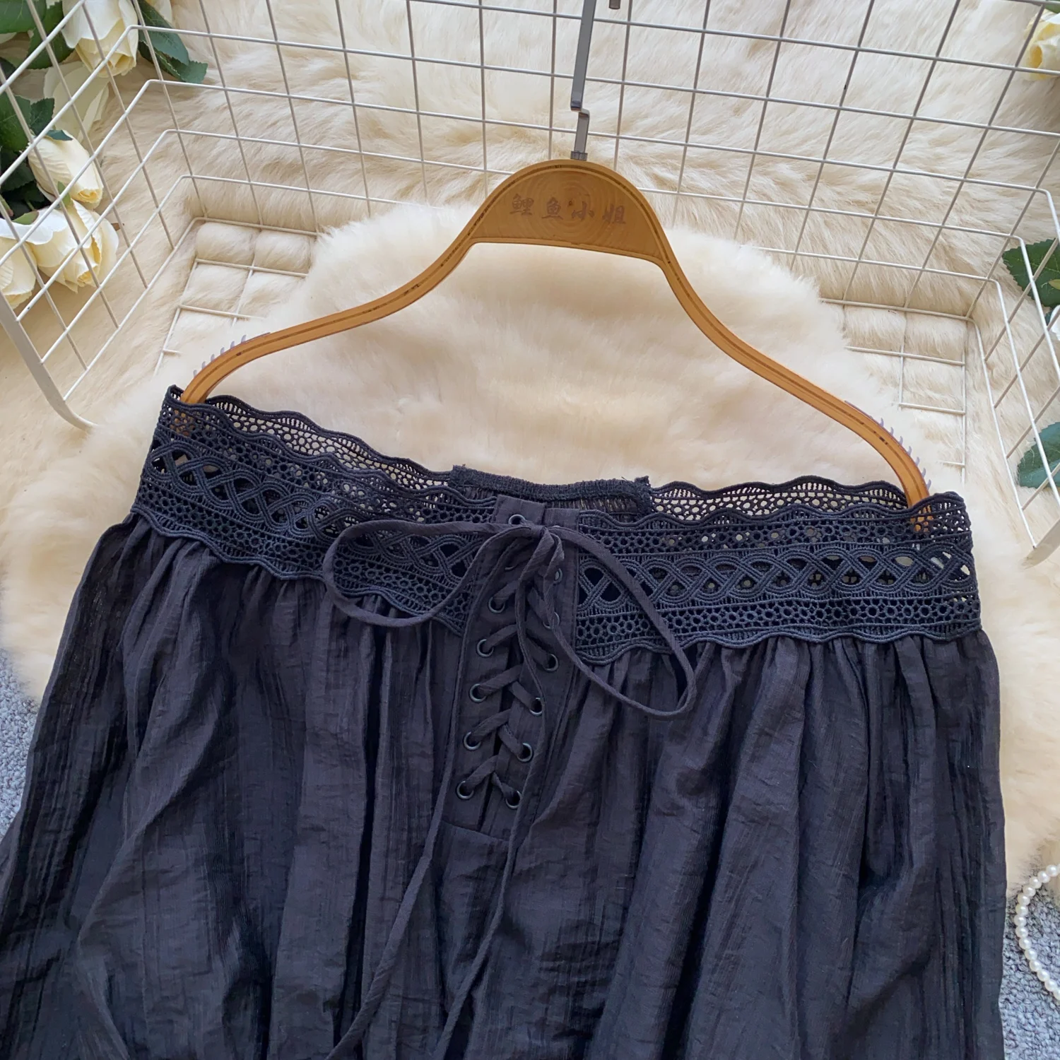Vintage Blouse lace lace-up long sleeve Elegant Fashion Women hotsweet Shirt women clothing