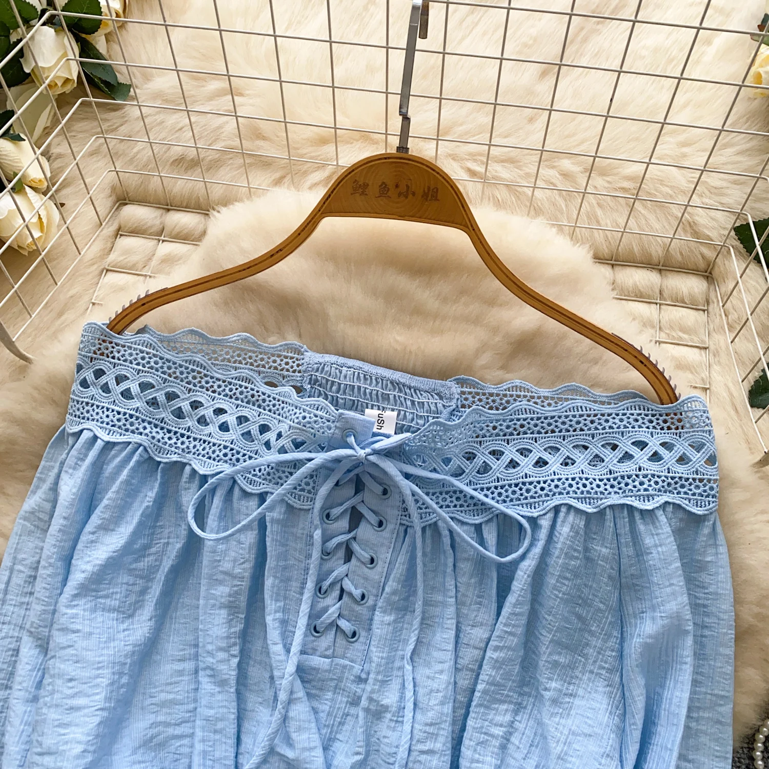 Vintage Blouse lace lace-up long sleeve Elegant Fashion Women hotsweet Shirt women clothing