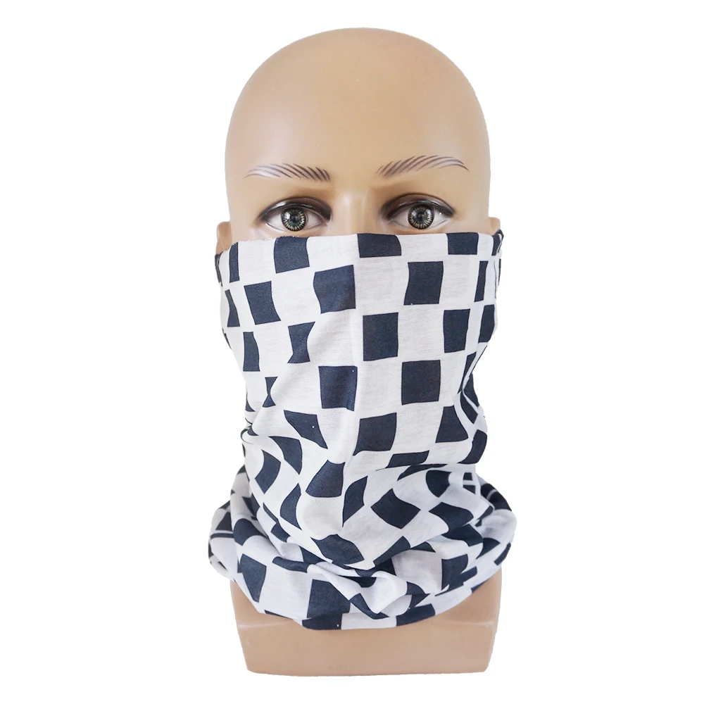 Plaid Pattern Headband Outdoor Camping Fishing Sunscreen Breathable Neck Gaiter Racing Bicycle Race motorcycle Unisex Bandana