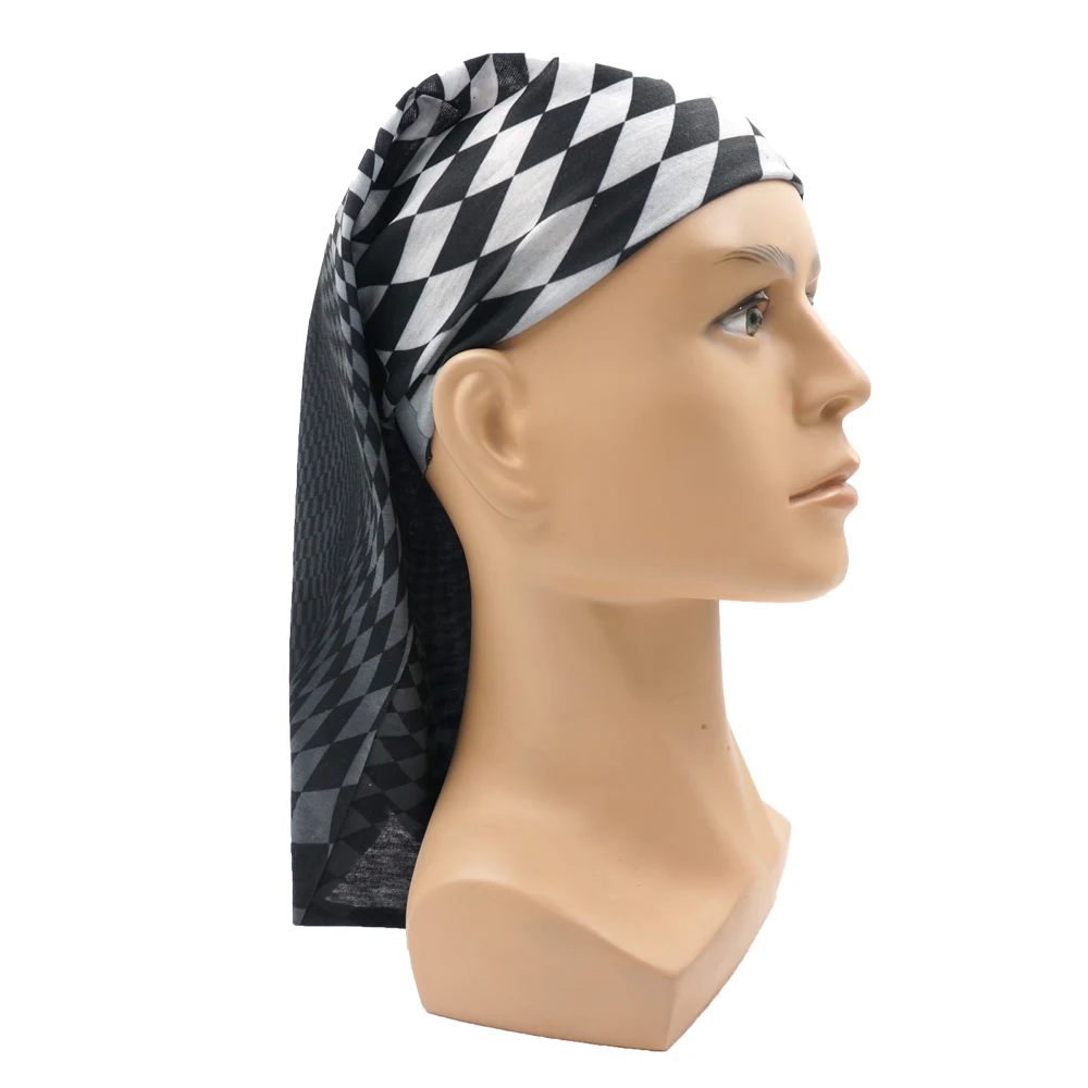 Plaid Pattern Headband Outdoor Camping Fishing Sunscreen Breathable Neck Gaiter Racing Bicycle Race motorcycle Unisex Bandana