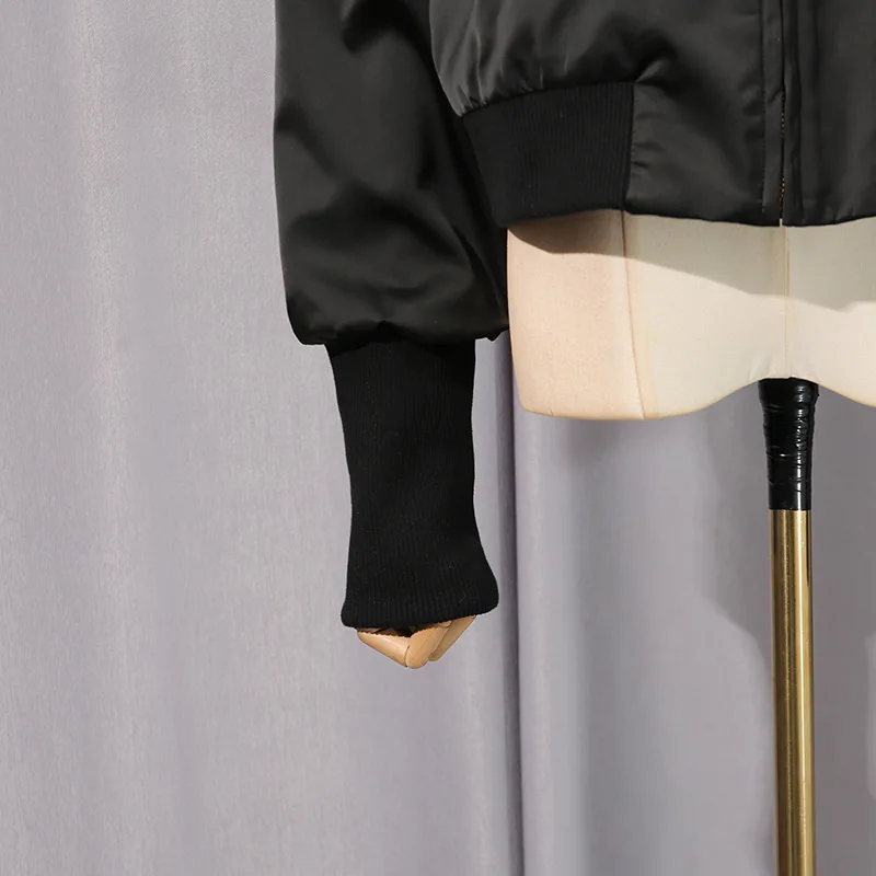 High Street Autumn New Comfortable Casual Style Jacket Women's Stand Up Collar Splicing Design, High-end Short Jacket