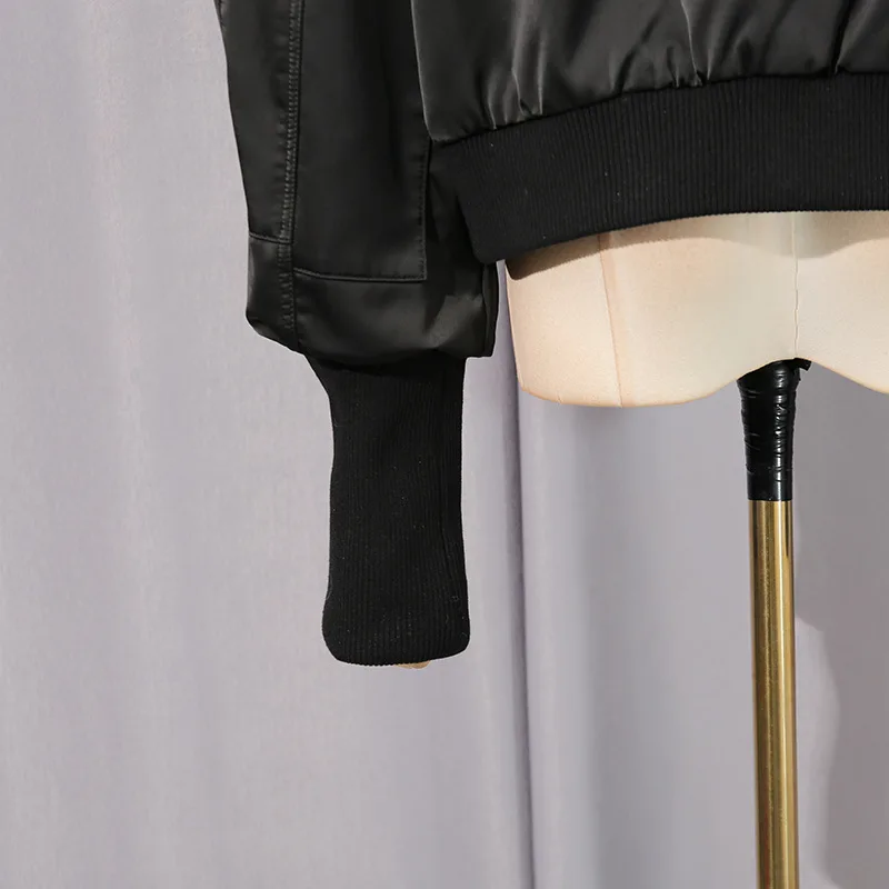 High Street Autumn New Comfortable Casual Style Jacket Women's Stand Up Collar Splicing Design, High-end Short Jacket