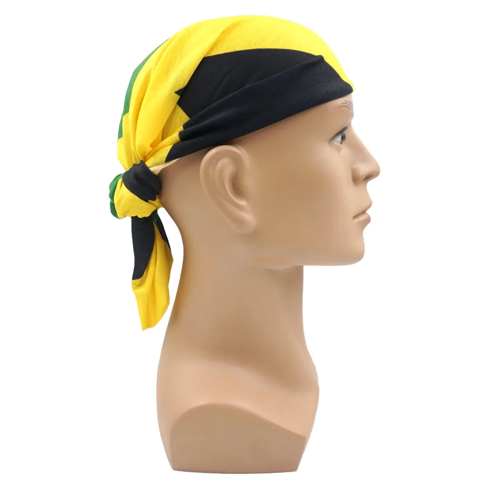 Breathable Running Face Mask Scarves Jamaica Flag Bandana Snood 100% Polyester Biker Multi Purpose Use Head Wrap Neck Gaiter JM