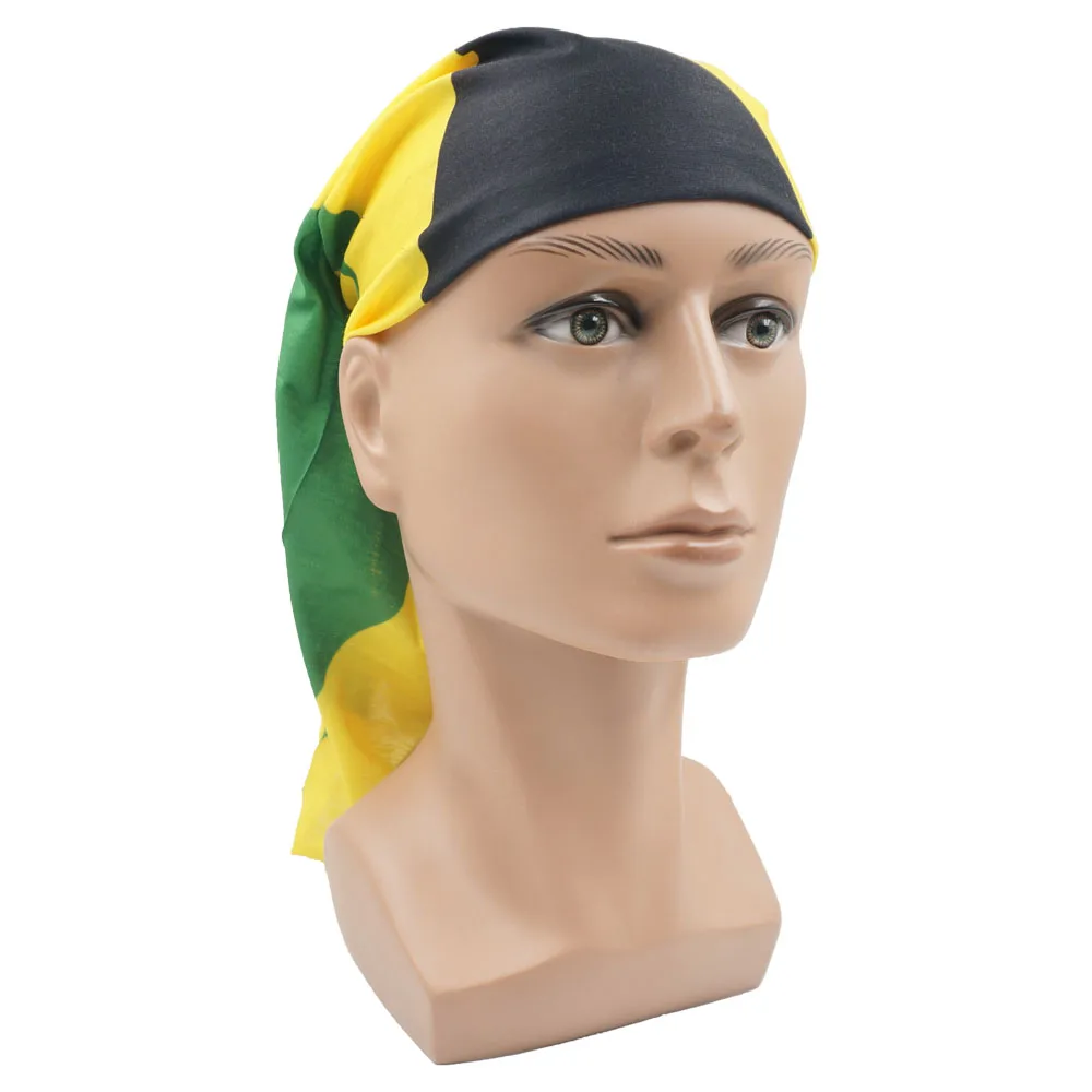 Breathable Running Face Mask Scarves Jamaica Flag Bandana Snood 100% Polyester Biker Multi Purpose Use Head Wrap Neck Gaiter JM