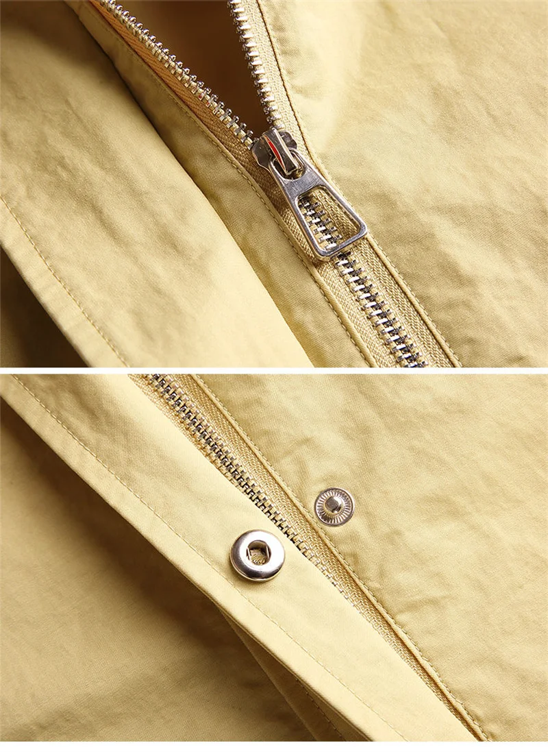 Mother's Windbreaker Women's Spring And Autumn 2026 New Middle-Aged Mother's Loose And Thin Coat Korean Lining Trench Hooded 3XL
