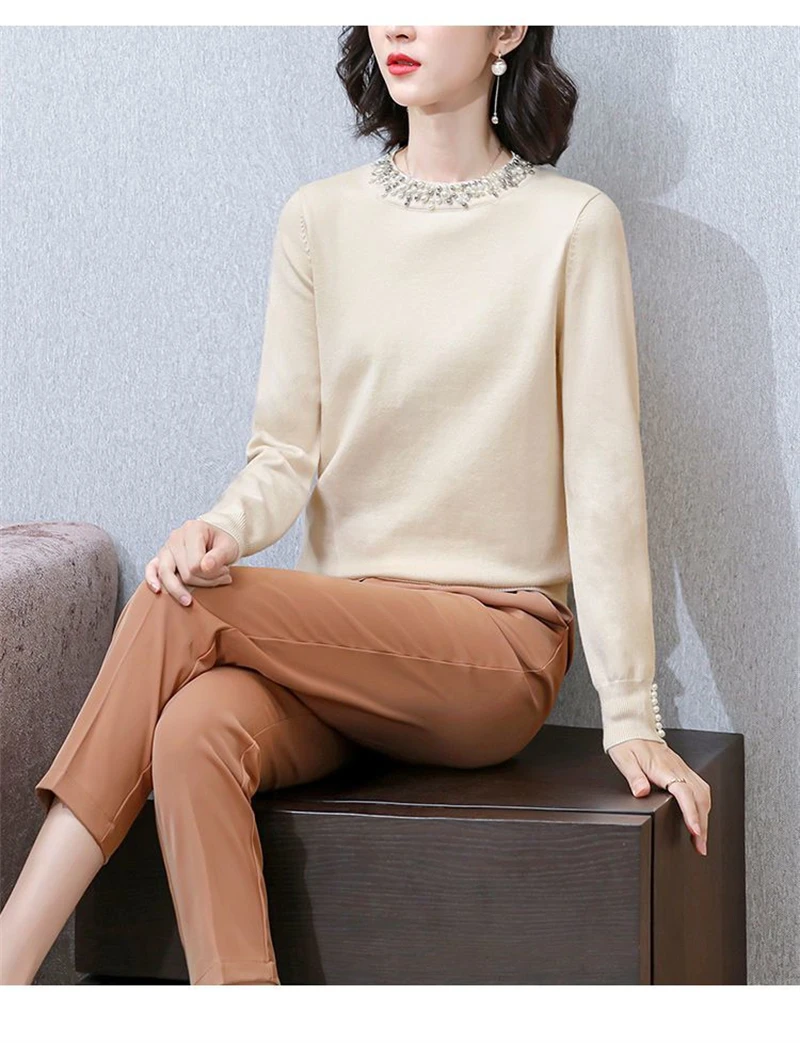 Autumn Winter Knitted O Neck Women Sweaters Casual Long Sleeve Pullover Soft Warm Sweater Femme Fashion Basic Solid Jersey Tops