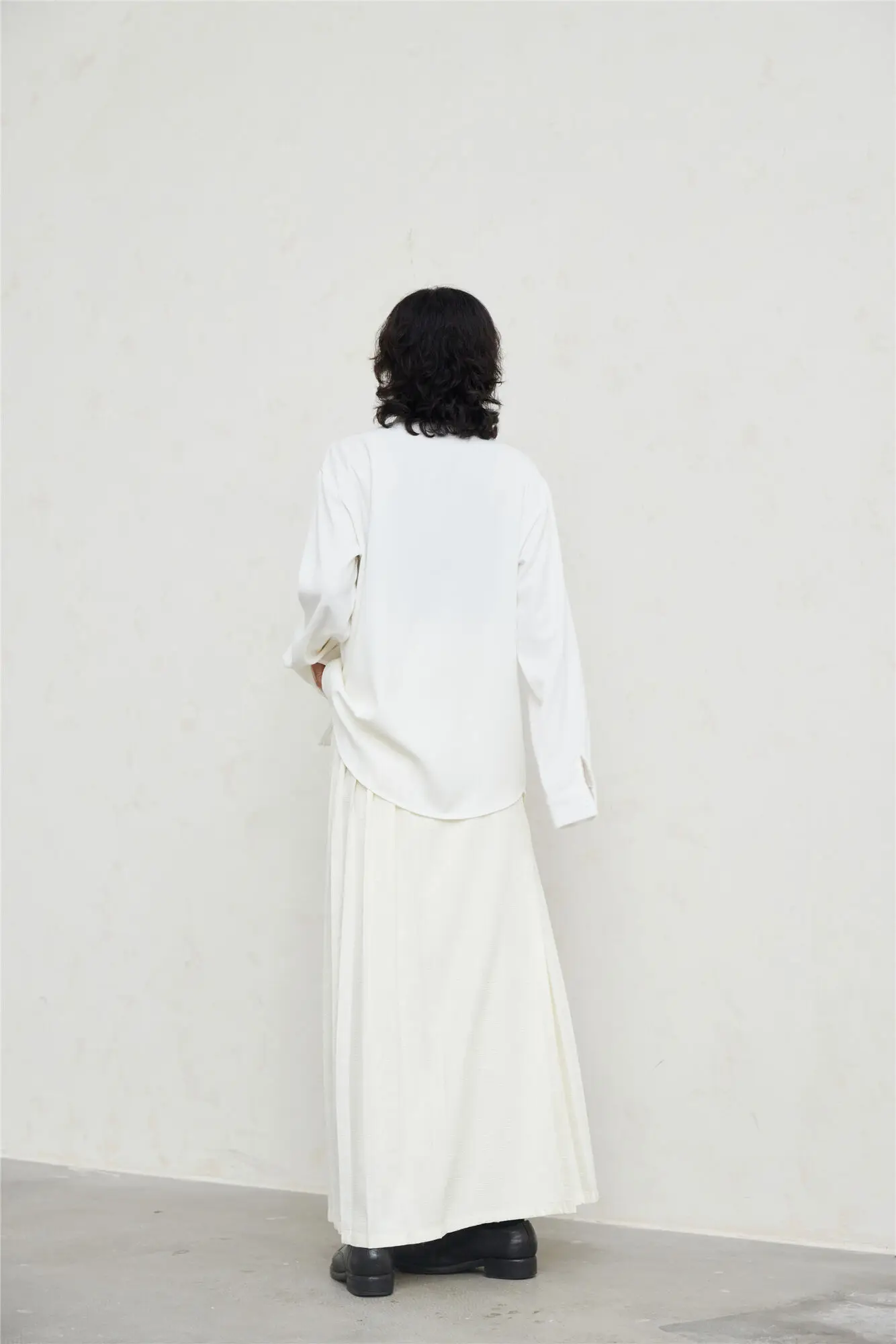 UMI MAO Yamamoto Dark Skirt Design Sense New Chinese Bamboo Leaf Pleated Pattern Jacquard Horse Face Skirt Femme