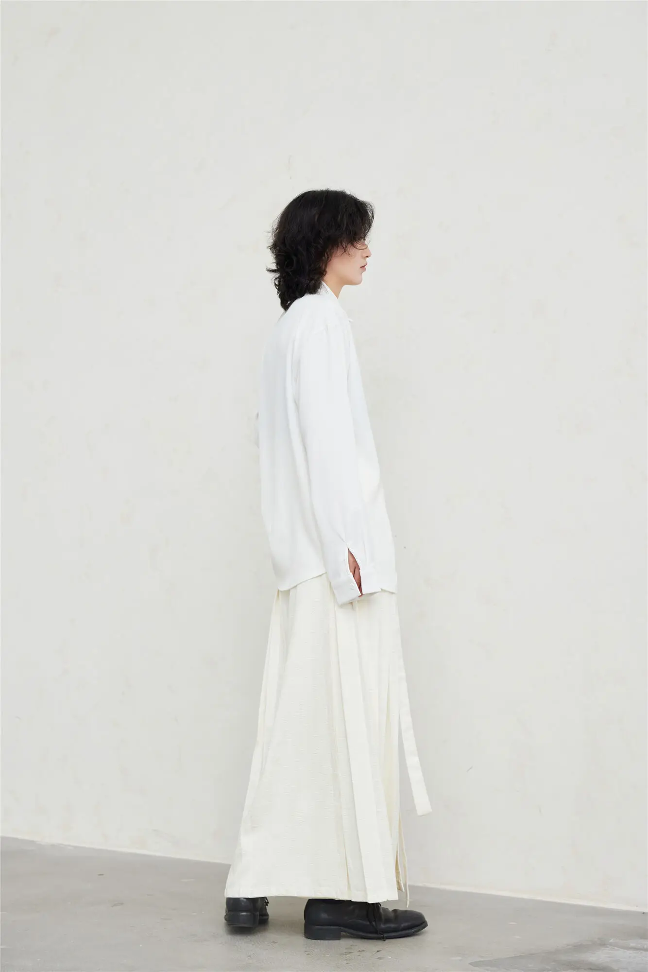 UMI MAO Yamamoto Dark Skirt Design Sense New Chinese Bamboo Leaf Pleated Pattern Jacquard Horse Face Skirt Femme