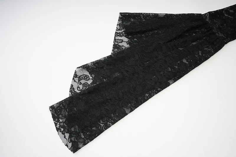 Black See Through Floral Lace Long Flare Sleeve y2k Dark Clothes Women Steampunk Coat Gothic Vintage Top Sexy Victorian Jacket