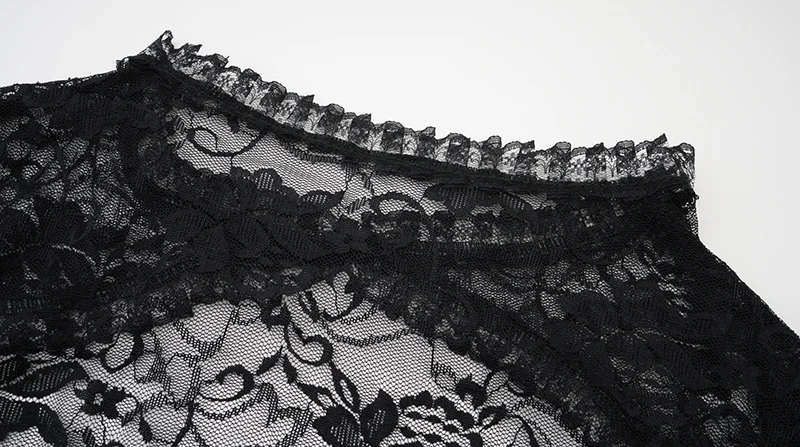 Black See Through Floral Lace Long Flare Sleeve y2k Dark Clothes Women Steampunk Coat Gothic Vintage Top Sexy Victorian Jacket