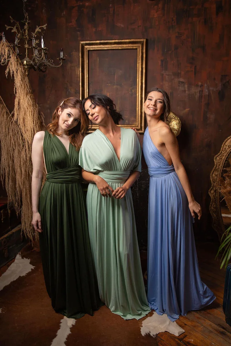 Multiway Maxi Dress Bridesmaid Dress Infinity Cocktail Dress Floor Length Bridesmaid Dress Maxi Dress for Bridesmaid Gifts