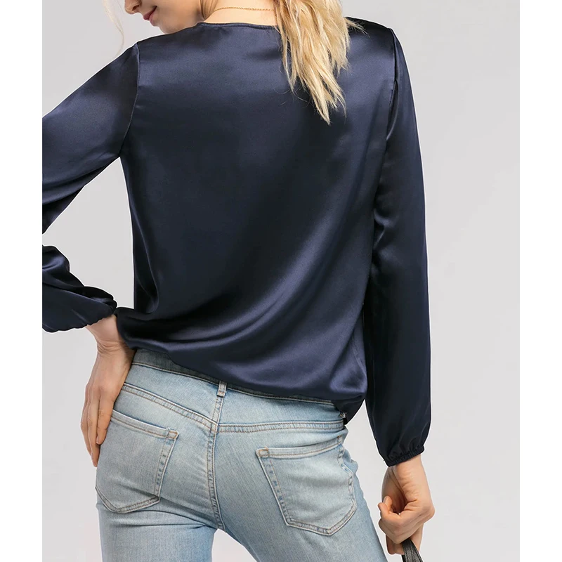 2026 New Spring Autumn Satin Woman T-shirts Vintage Long Sleeve Harajuku Shirts For Women Sexy Tops  Female Clothing