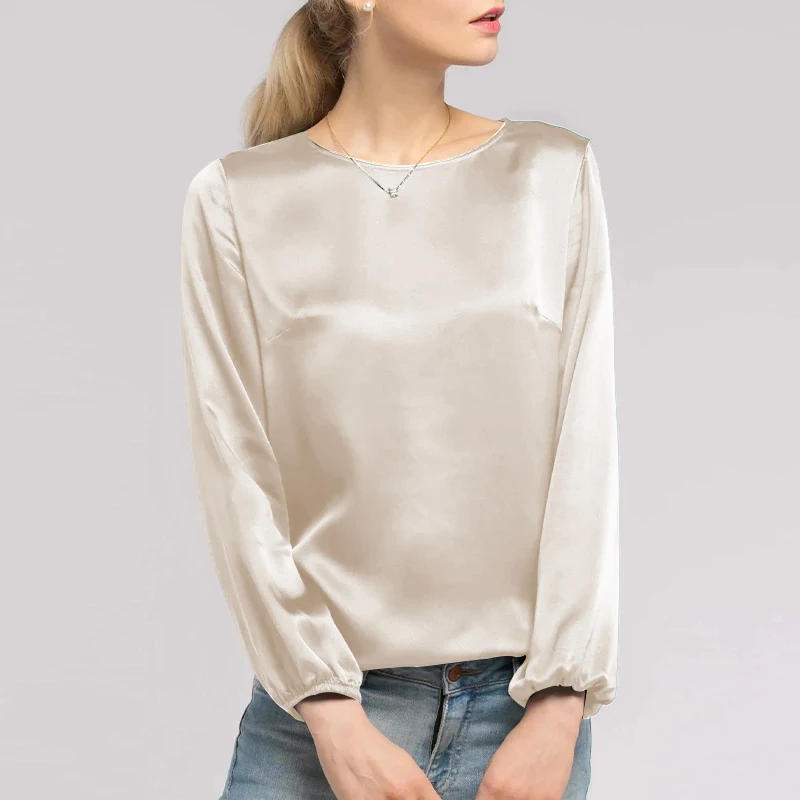 2026 New Spring Autumn Satin Woman T-shirts Vintage Long Sleeve Harajuku Shirts For Women Sexy Tops  Female Clothing