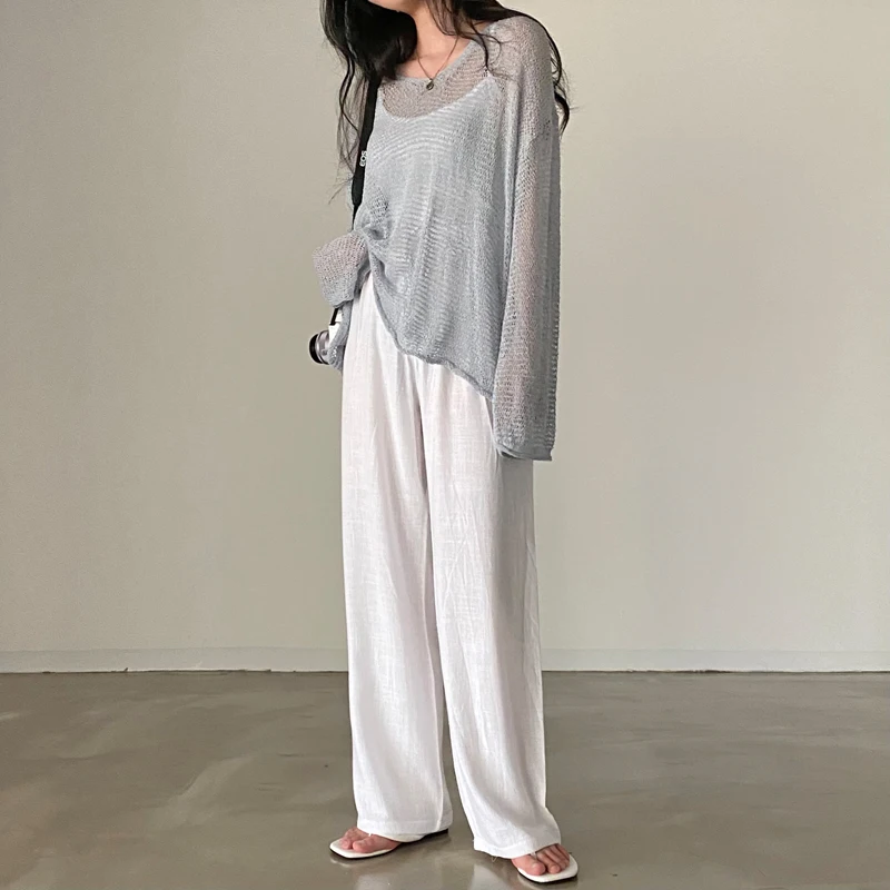 Karrram Lazy Style Full Sleeves Jumpers Tops Hollow Out Sexy Women Fashion Casual Streetwear Chic Femme Sweaters Pullovers