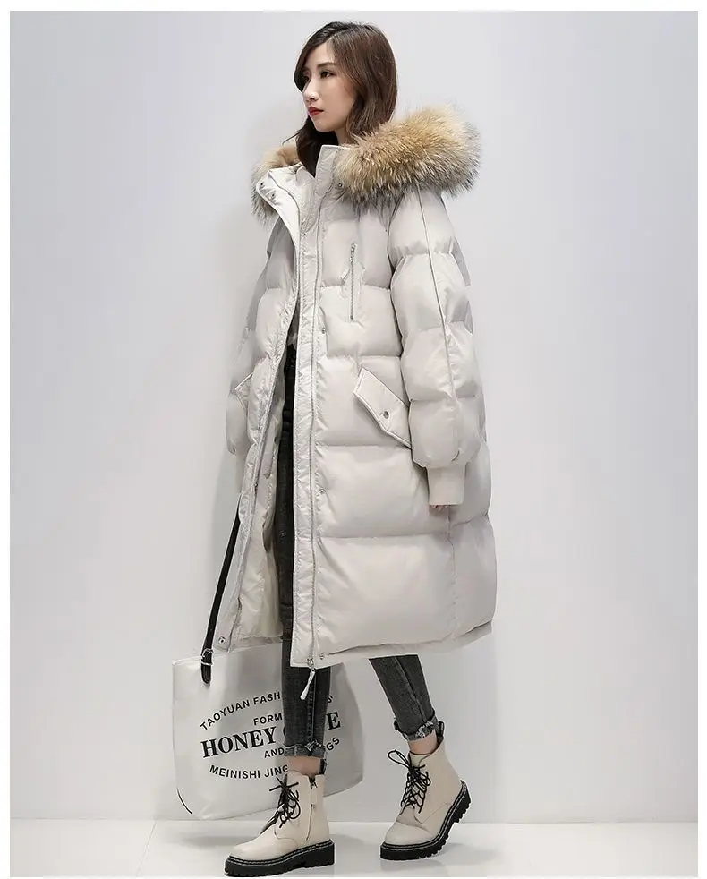 Thicken Coat 2026 New Winter Korean Loose Down Cotton Jacket Female Warm Hooded Parka Overcoat Female Solid Casual Long Coats