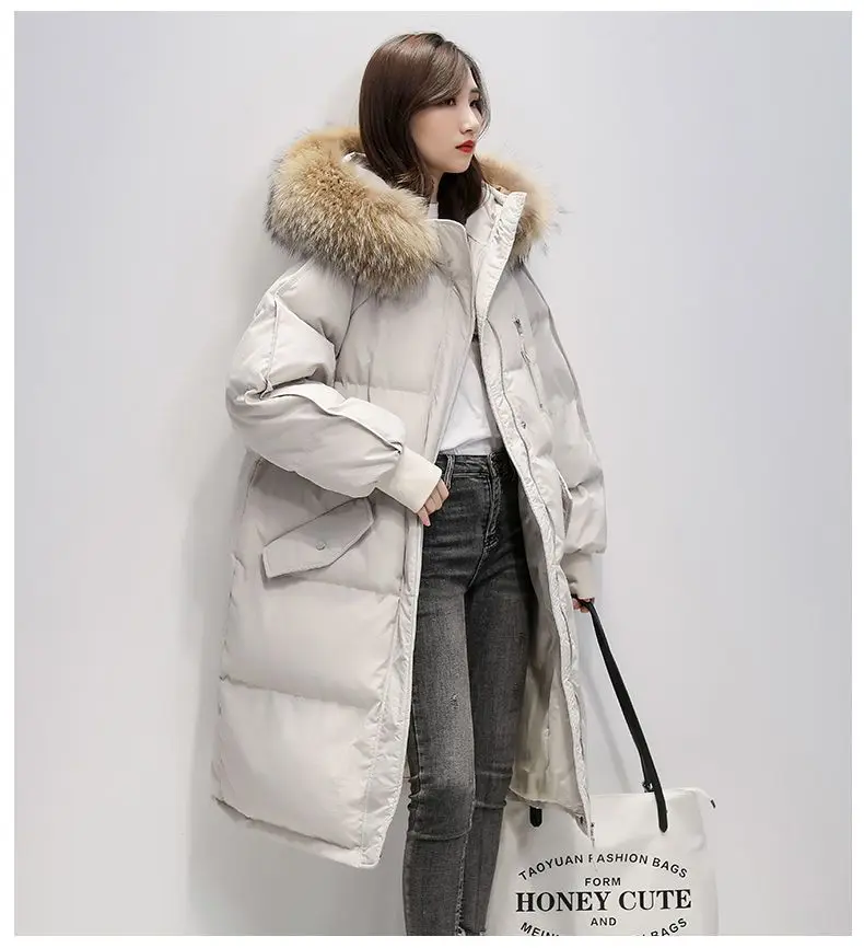 Thicken Coat 2026 New Winter Korean Loose Down Cotton Jacket Female Warm Hooded Parka Overcoat Female Solid Casual Long Coats