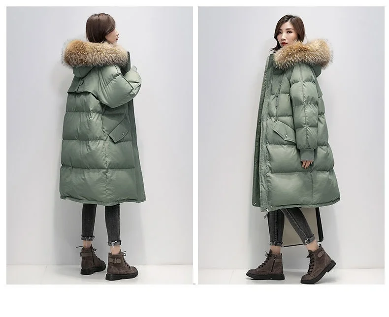 Thicken Coat 2026 New Winter Korean Loose Down Cotton Jacket Female Warm Hooded Parka Overcoat Female Solid Casual Long Coats