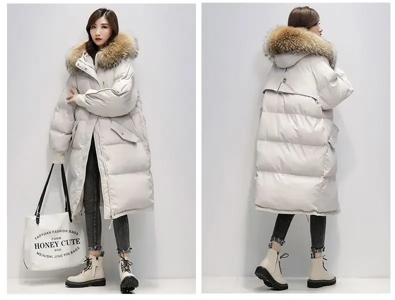 Thicken Coat 2026 New Winter Korean Loose Down Cotton Jacket Female Warm Hooded Parka Overcoat Female Solid Casual Long Coats