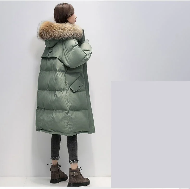 Thicken Coat 2026 New Winter Korean Loose Down Cotton Jacket Female Warm Hooded Parka Overcoat Female Solid Casual Long Coats