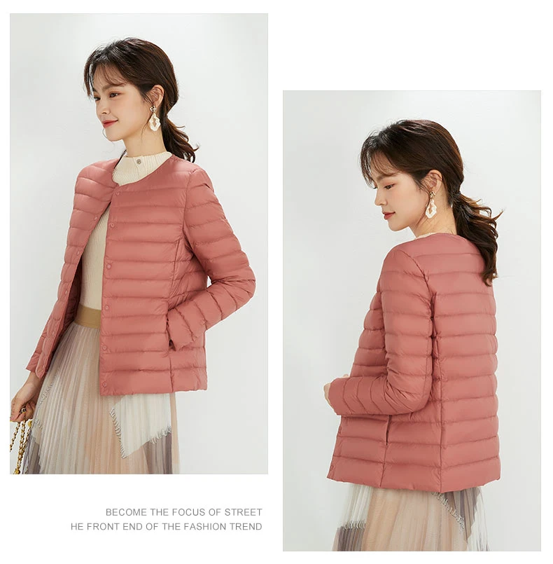 New Autumn Windbreaker 90% Duck Down Matte Fabric Lightweight Coat Ultra Light Women Warm Female Parka Down Jackets Plus Coats