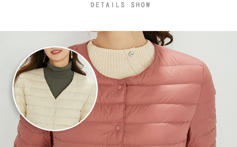 New Autumn Windbreaker 90% Duck Down Matte Fabric Lightweight Coat Ultra Light Women Warm Female Parka Down Jackets Plus Coats