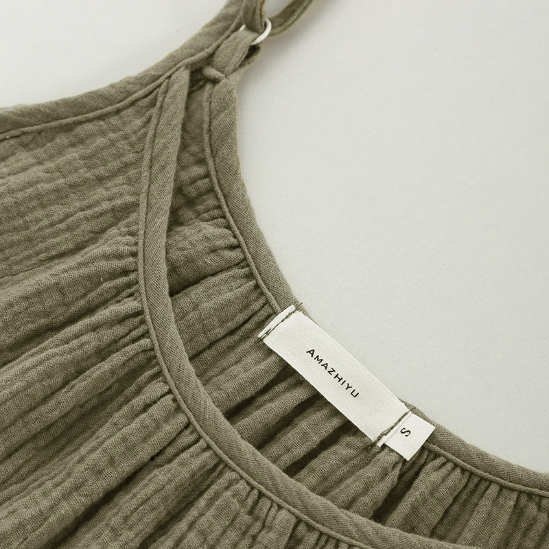 Vintage 100% Cotton Women's Dress Sexy Spaghetti Strap Casual Loose Holiday Beach Long Midi Party Elegant Dresses For Women 2026