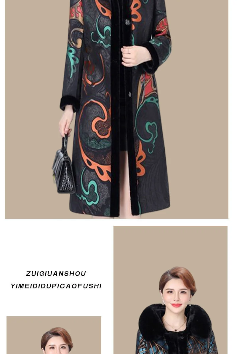 Fur Coat For Women Wearing Both Sides and Fur Integrated Coat 2026 New Loose Mother's Clothing Thickened and Warm Long Coat For