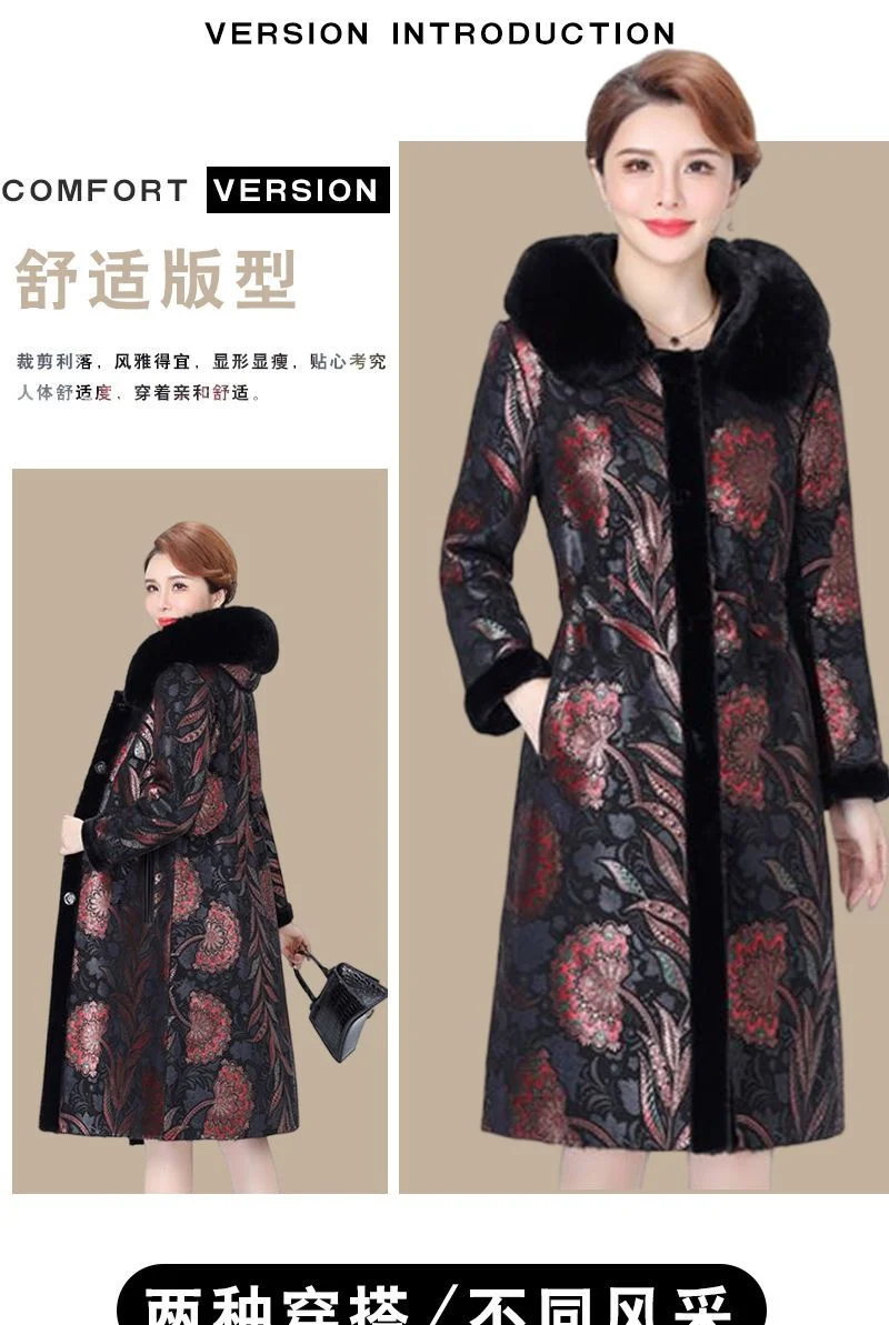 Fur Coat For Women Wearing Both Sides and Fur Integrated Coat 2026 New Loose Mother's Clothing Thickened and Warm Long Coat For