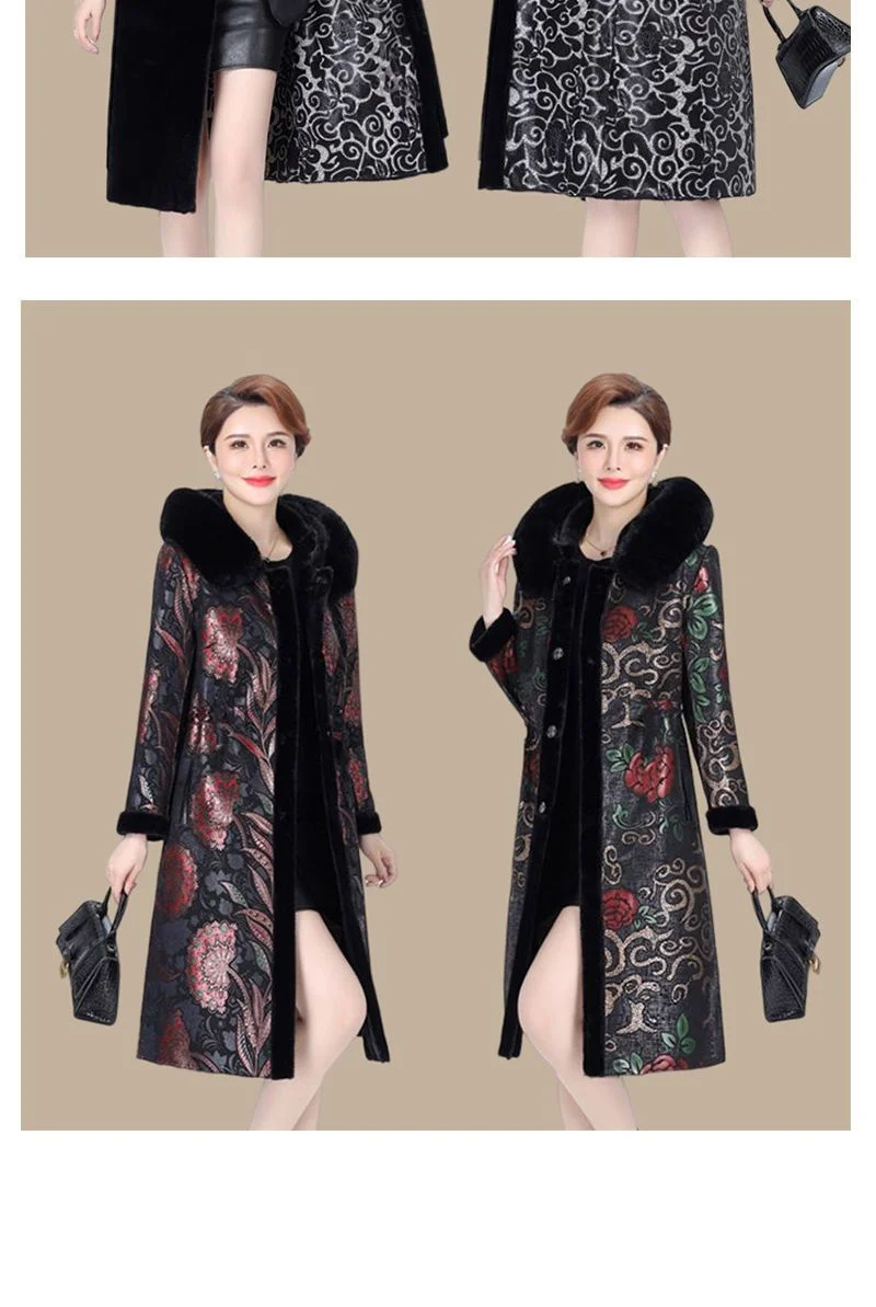 Fur Coat For Women Wearing Both Sides and Fur Integrated Coat 2026 New Loose Mother's Clothing Thickened and Warm Long Coat For