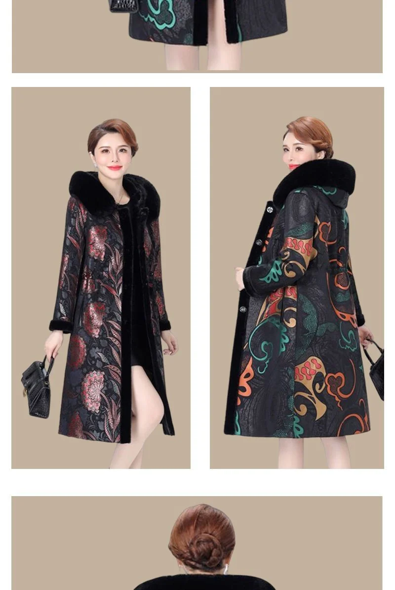 Fur Coat For Women Wearing Both Sides and Fur Integrated Coat 2026 New Loose Mother's Clothing Thickened and Warm Long Coat For