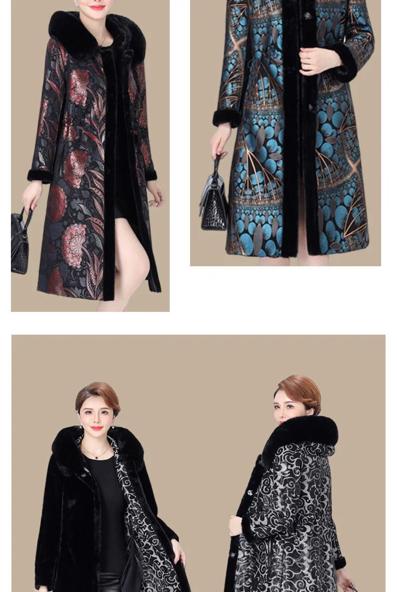 Fur Coat For Women Wearing Both Sides and Fur Integrated Coat 2026 New Loose Mother's Clothing Thickened and Warm Long Coat For