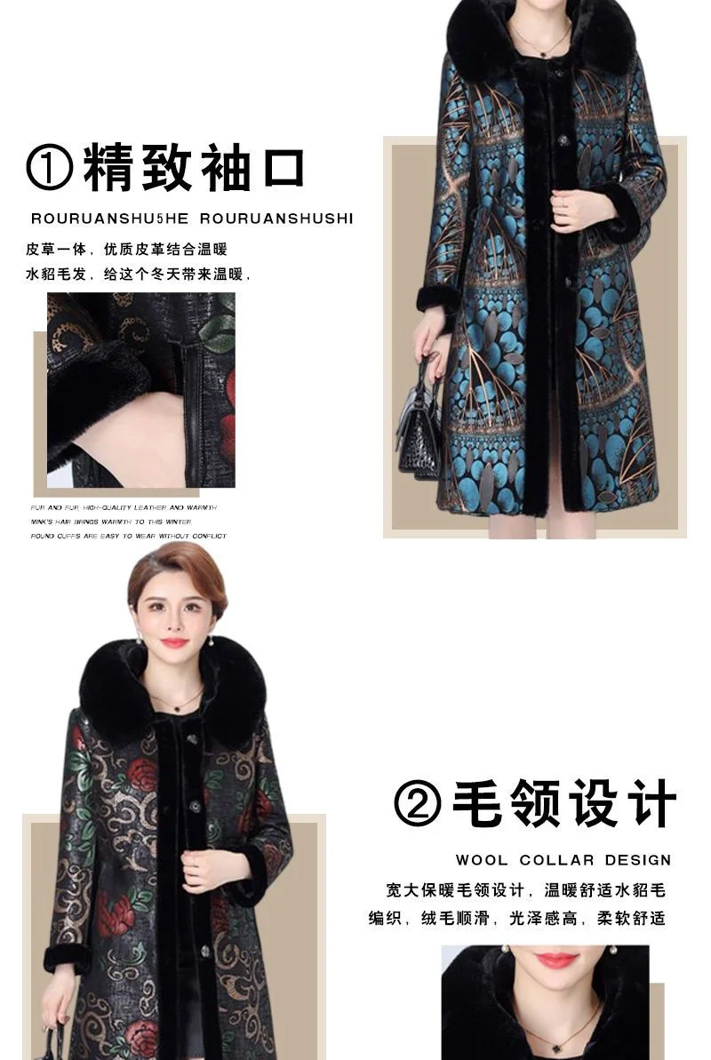 Fur Coat For Women Wearing Both Sides and Fur Integrated Coat 2026 New Loose Mother's Clothing Thickened and Warm Long Coat For